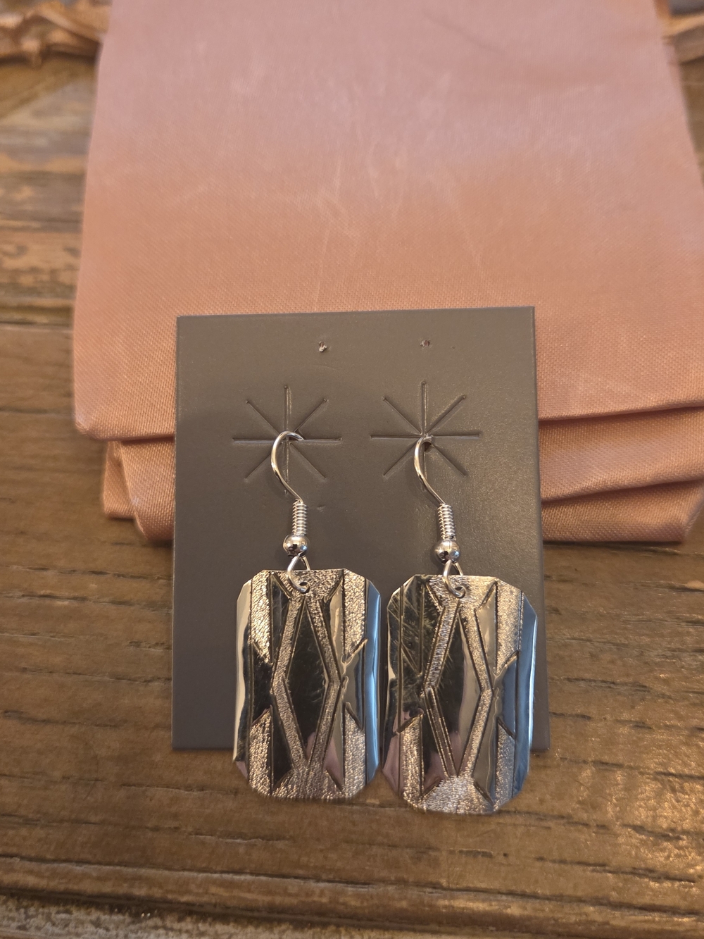 Florence Tahe Geometric Sterling Silver Dangle Earrings